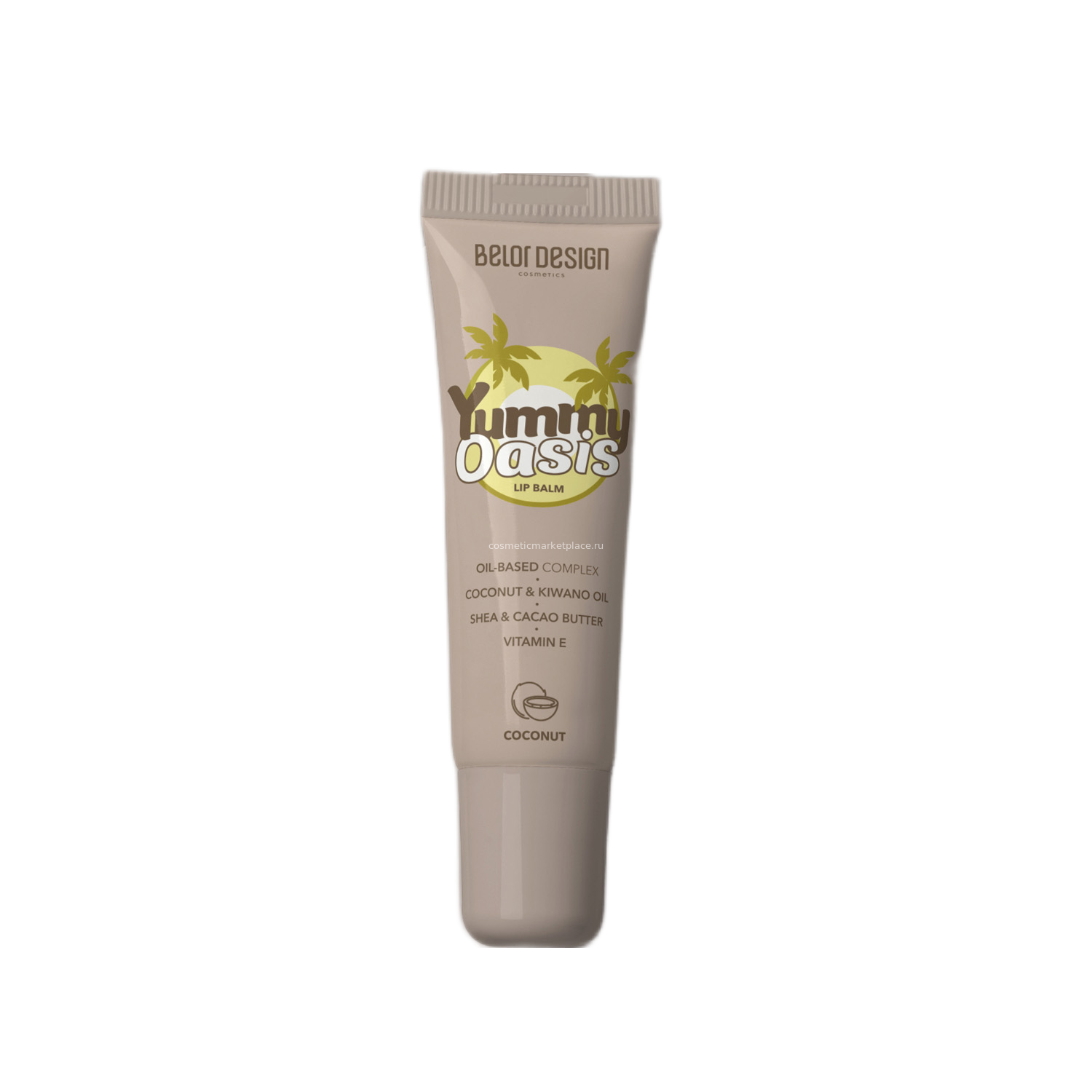 Бальзам для губ Yummy Oasis Coconut, Belor Design, 10.5г