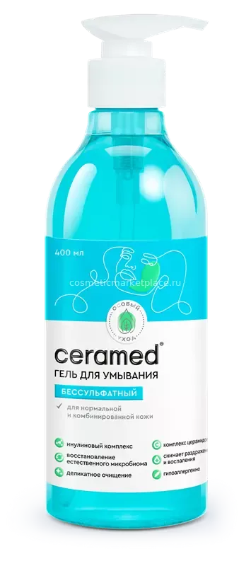 Акция -20% !!! Церамед Бессульфатный гель для умывания (400 мл).6 /арт-99083/